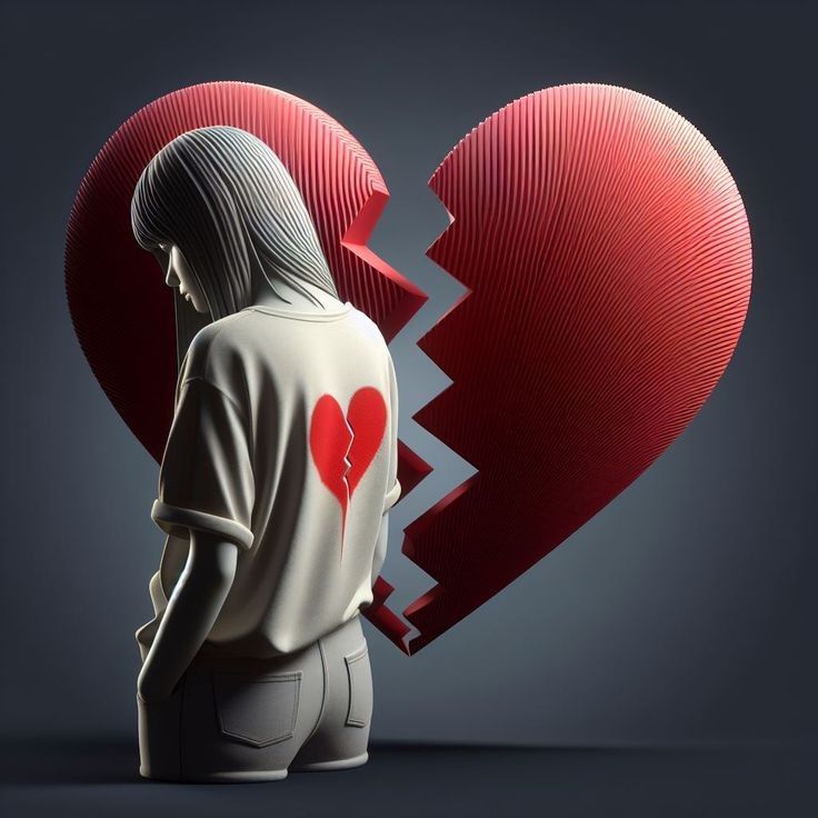 Broken heart cartoon dp