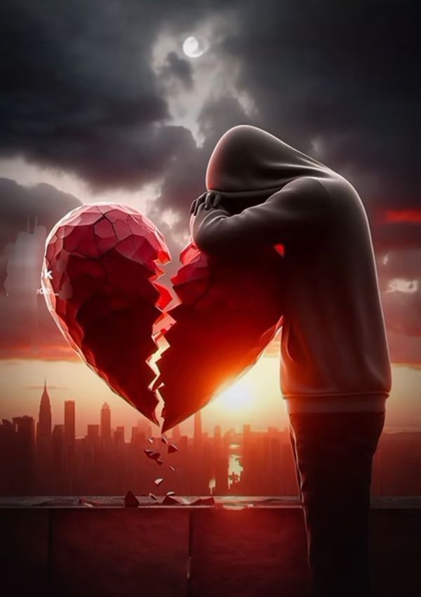 Broken heart dp girl