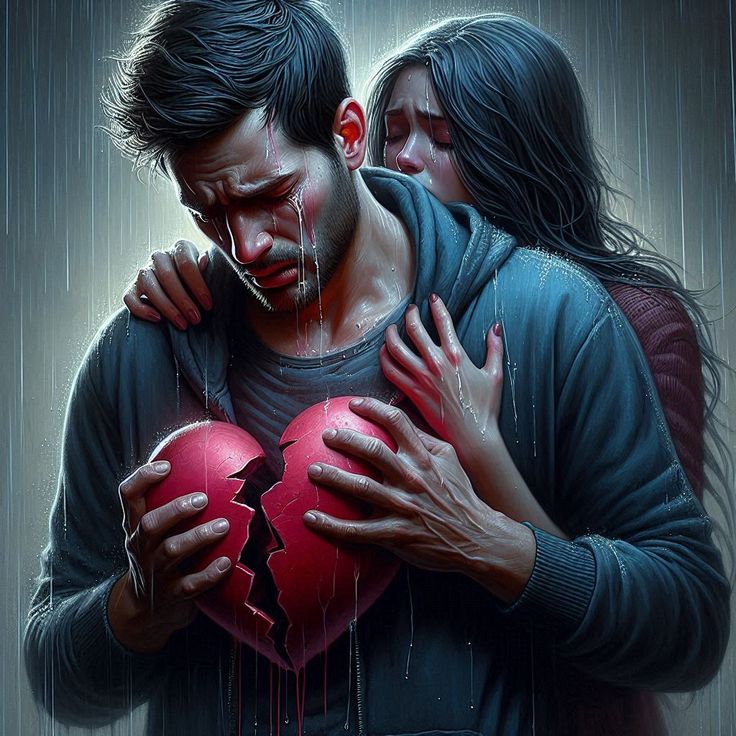 Broken heart love failure dp