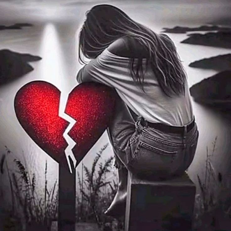 Broken heart sad boy dp