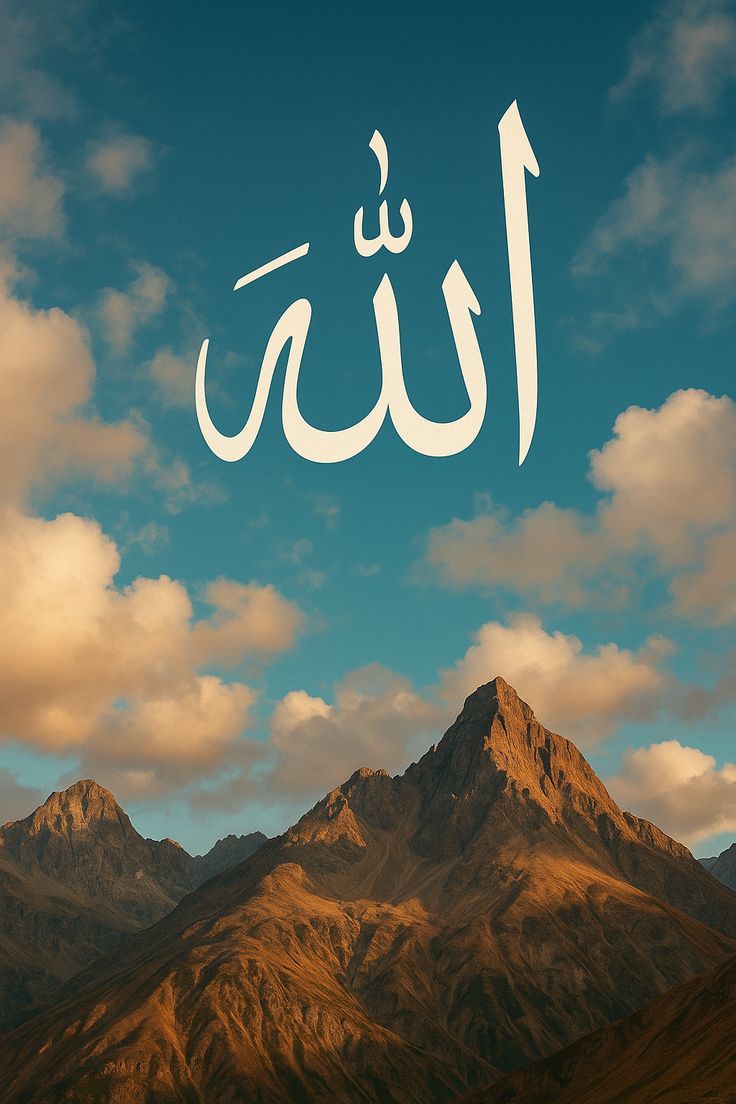 Islamic DP Allah written stylish
