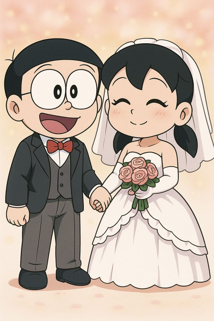 Nobita and Shizuka status photo