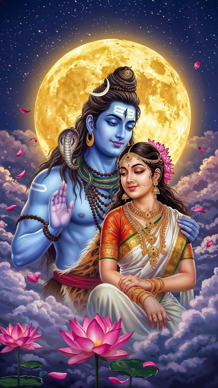 Shiv Parvati images love background