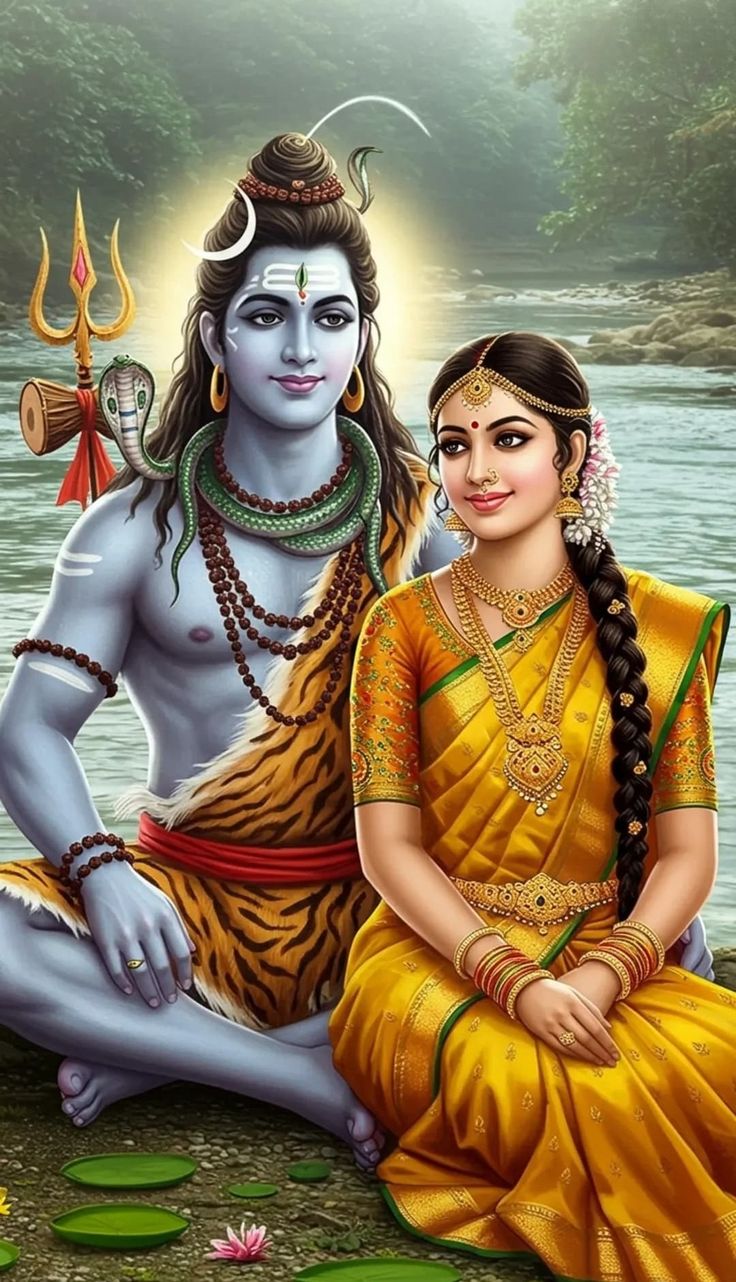 Shiva Parvati images HD couple