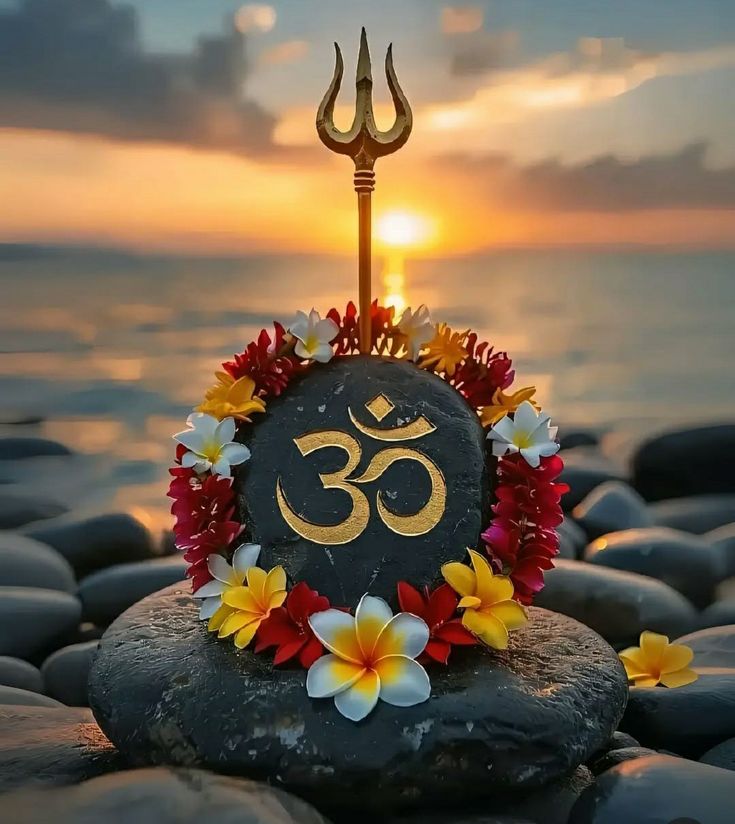 Shivling images with diya HD