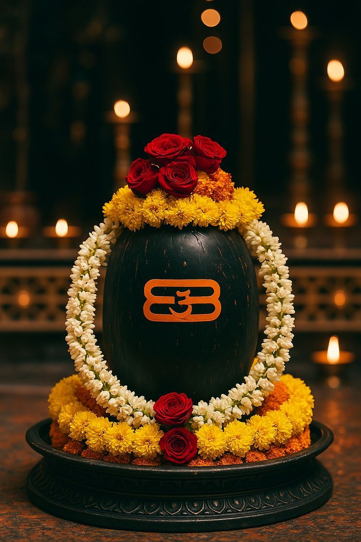 Shivling photo in temple