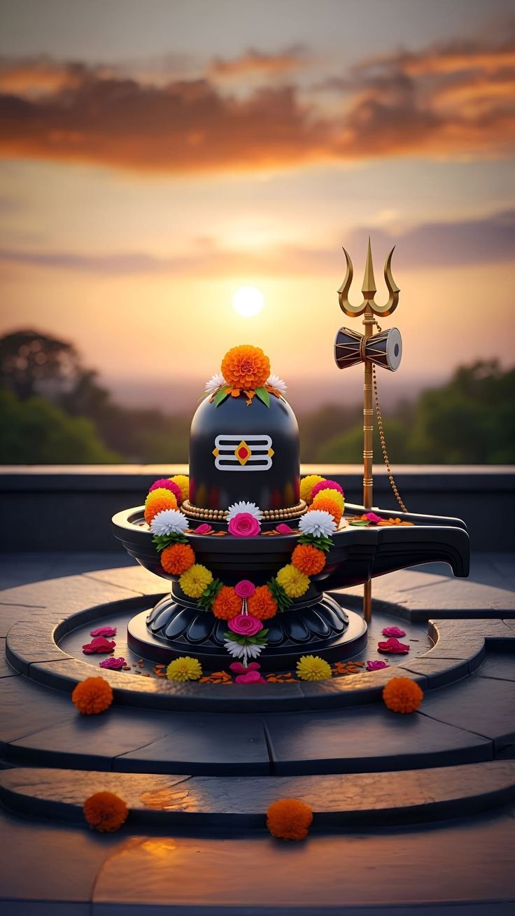 Shivling wallpaper with mantra HD