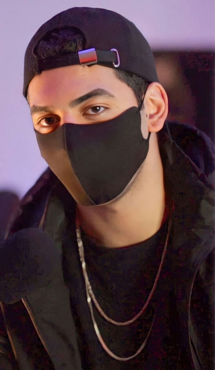 Stylish boy dp with mask