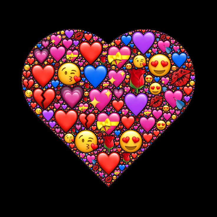 emoji dp heart love