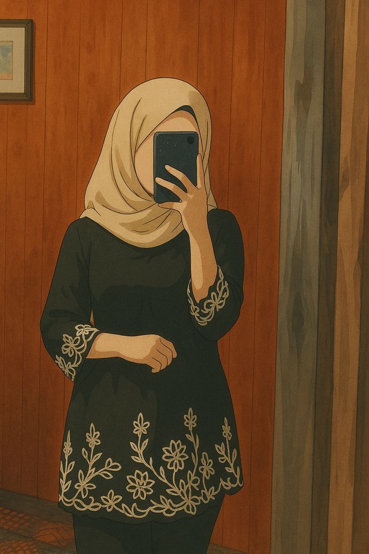 hijab girl dp aesthetic vibe