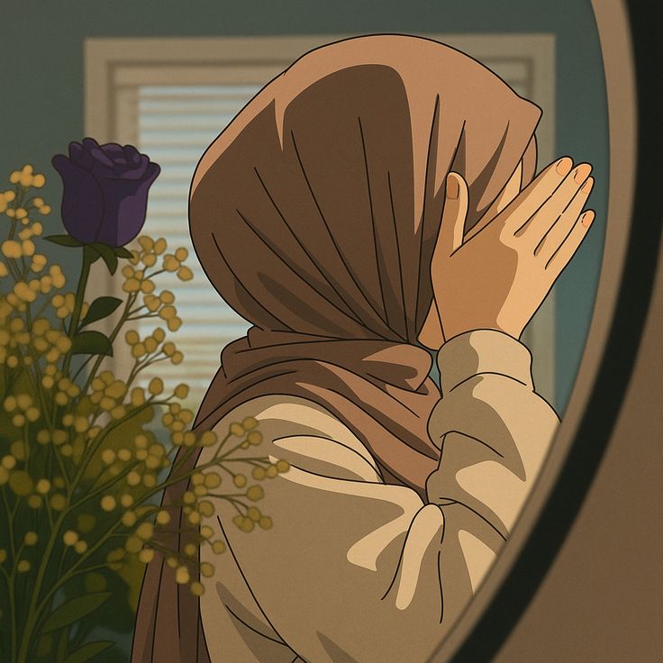 hijab girl dp cute hidden face