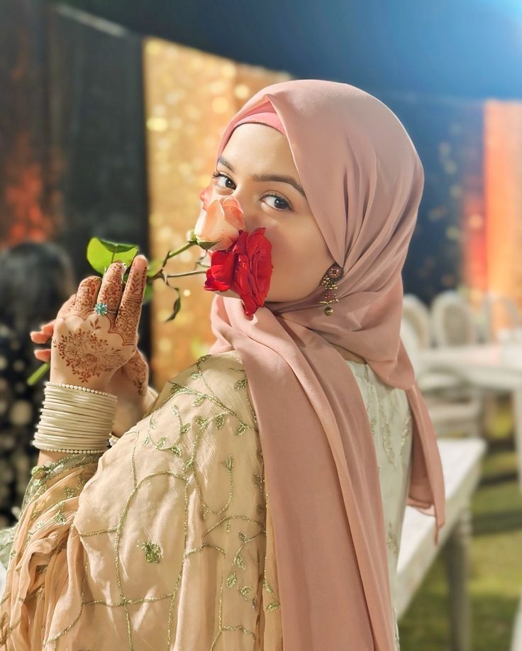 hijab girl dp half face