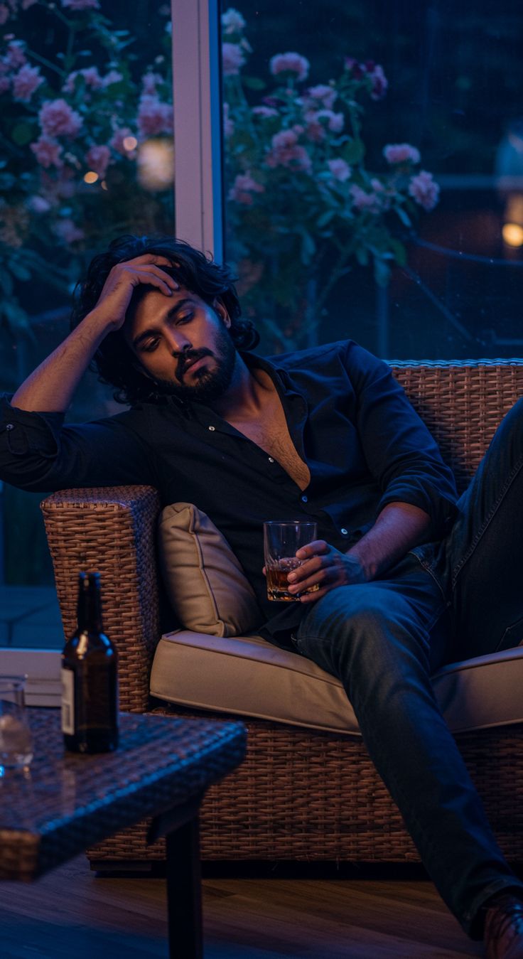 sad boy dp dark background